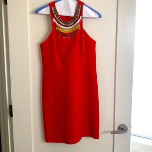 Red Laundry Shift Dress